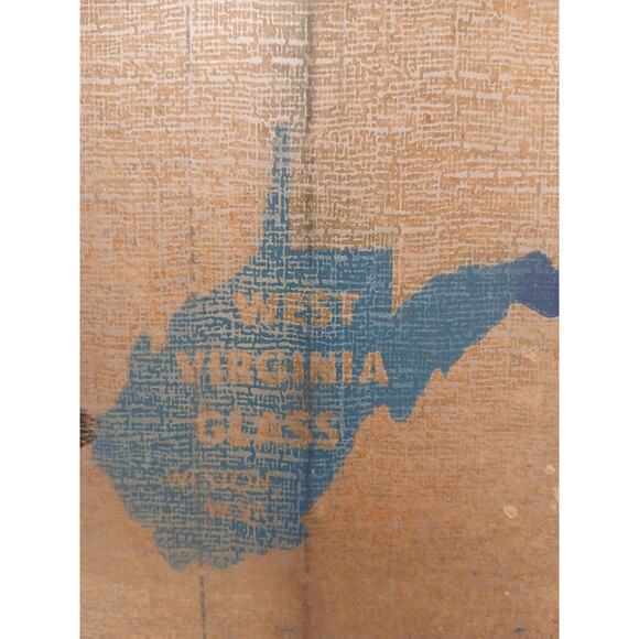 1950 West Virginia Blendo Water Glass Tumbler Frosted Turquoise Gold Party MCM - Picture 14 of 15